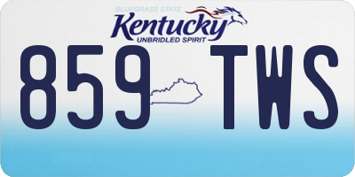 KY license plate 859TWS