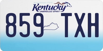 KY license plate 859TXH