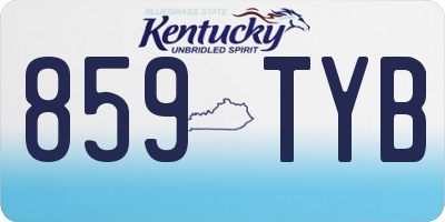 KY license plate 859TYB