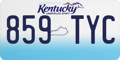 KY license plate 859TYC