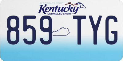 KY license plate 859TYG