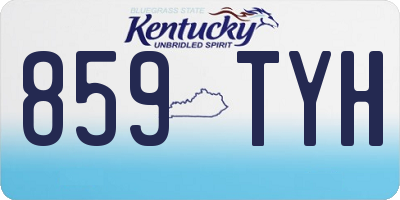 KY license plate 859TYH