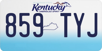 KY license plate 859TYJ