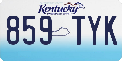 KY license plate 859TYK