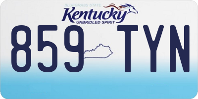KY license plate 859TYN