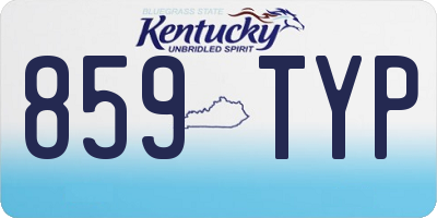 KY license plate 859TYP