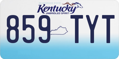 KY license plate 859TYT