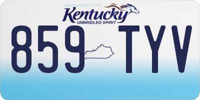 KY license plate 859TYV