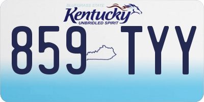 KY license plate 859TYY
