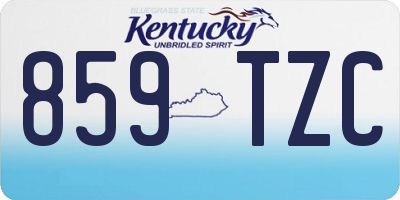 KY license plate 859TZC