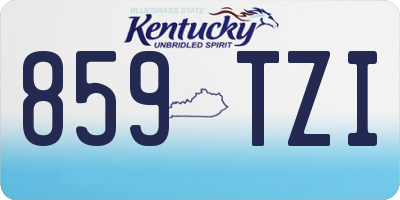 KY license plate 859TZI
