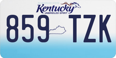 KY license plate 859TZK