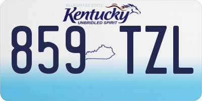 KY license plate 859TZL
