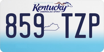 KY license plate 859TZP