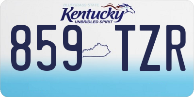 KY license plate 859TZR