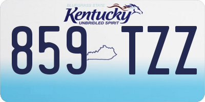 KY license plate 859TZZ