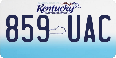 KY license plate 859UAC