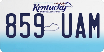 KY license plate 859UAM