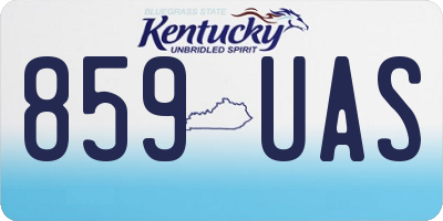 KY license plate 859UAS