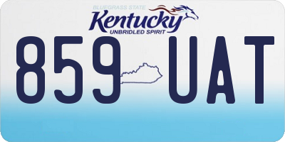 KY license plate 859UAT