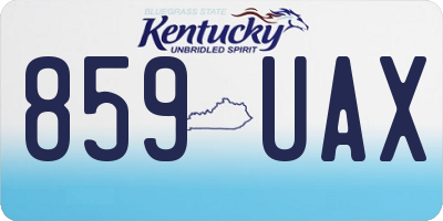 KY license plate 859UAX