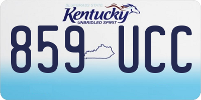 KY license plate 859UCC