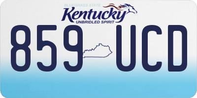 KY license plate 859UCD