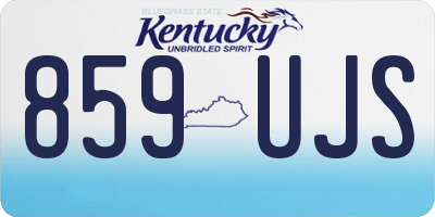 KY license plate 859UJS