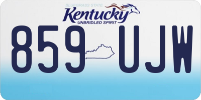 KY license plate 859UJW