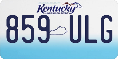 KY license plate 859ULG