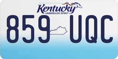 KY license plate 859UQC