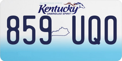 KY license plate 859UQO