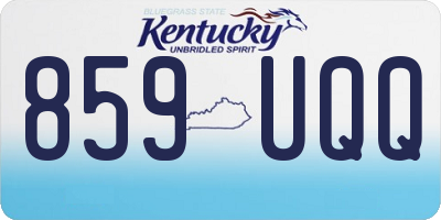 KY license plate 859UQQ