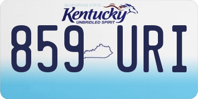 KY license plate 859URI