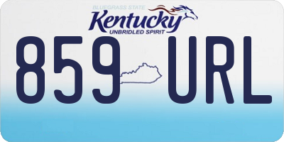 KY license plate 859URL