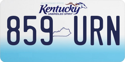 KY license plate 859URN