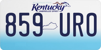 KY license plate 859URO