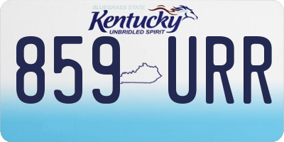 KY license plate 859URR