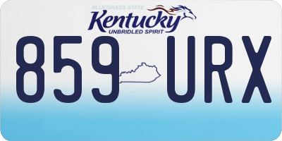 KY license plate 859URX