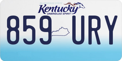 KY license plate 859URY