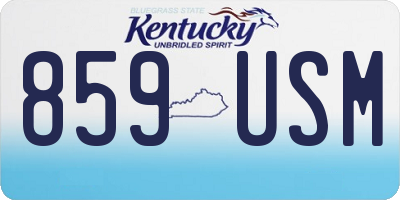 KY license plate 859USM