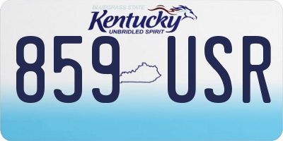 KY license plate 859USR