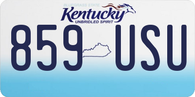 KY license plate 859USU