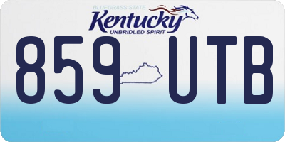 KY license plate 859UTB
