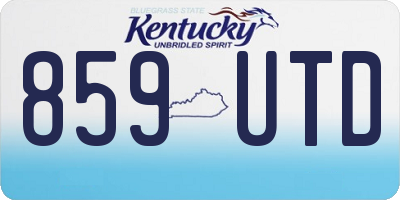 KY license plate 859UTD