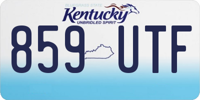 KY license plate 859UTF