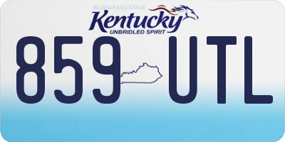 KY license plate 859UTL