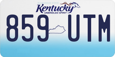 KY license plate 859UTM