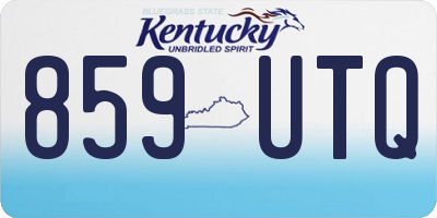 KY license plate 859UTQ