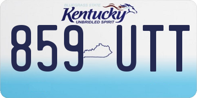 KY license plate 859UTT